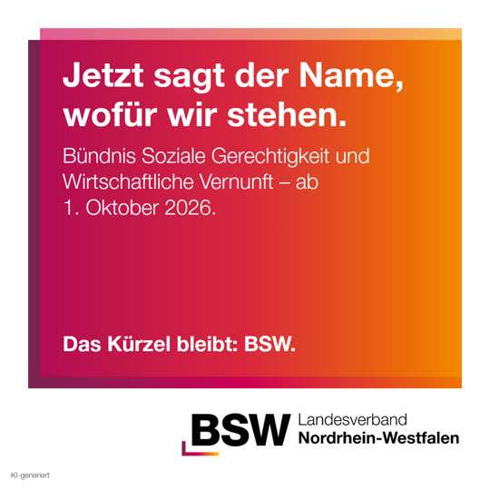 Neuer Name: Bündnis Soziale Gerechtigkeit und Wirtschaftliche Vernunft
