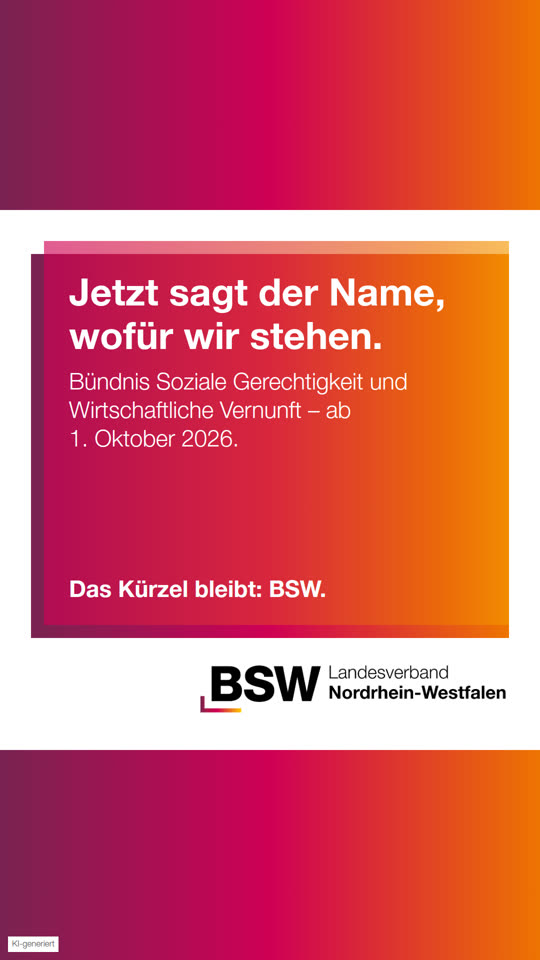 Neuer Name: Bündnis Soziale Gerechtigkeit und Wirtschaftliche Vernunft