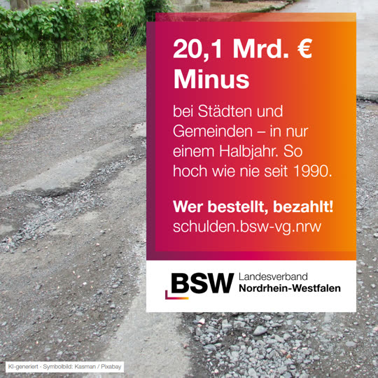 Kommunen: 20,1 Milliarden Euro Minus – Gebühren steigen, Investitionen sinken