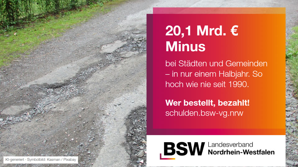 Kommunen: 20,1 Milliarden Euro Minus – Gebühren steigen, Investitionen sinken