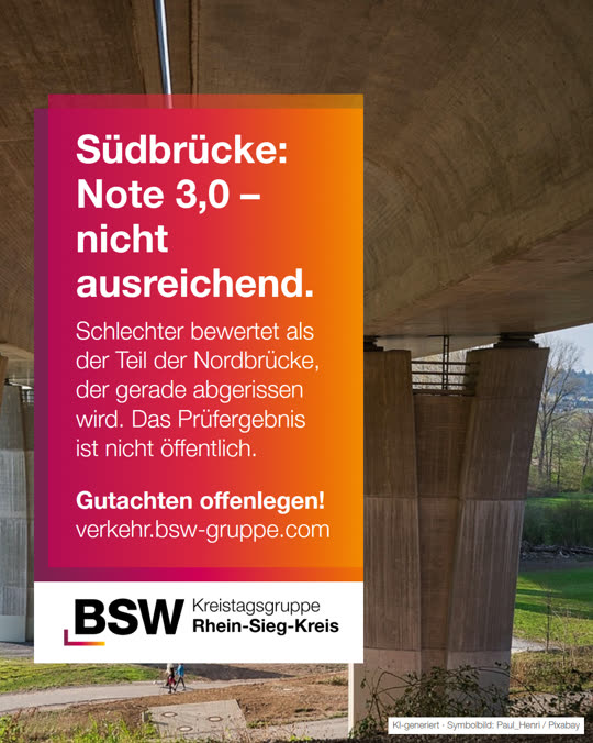 Bonner Südbrücke: Zustandsnote 3,0 – schlechter als die abgerissene Nordbrücke