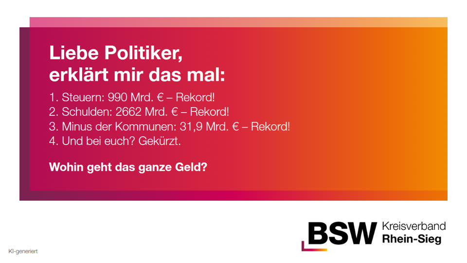 Liebe Politiker, erklärt mir das mal: Rekordsteuern, Rekordschulden – wohin geht das Geld?