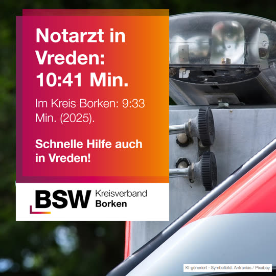 Rettungsdienst Vreden: Notarzt braucht länger als im Kreis