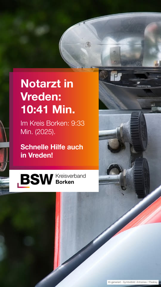 Rettungsdienst Vreden: Notarzt braucht länger als im Kreis