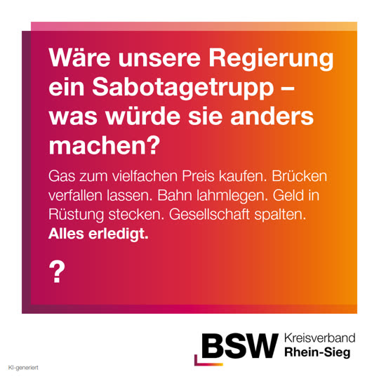 Wäre die Regierung ein Sabotagetrupp – was würde sie anders machen? Gas, Brücken, Bahn in NRW