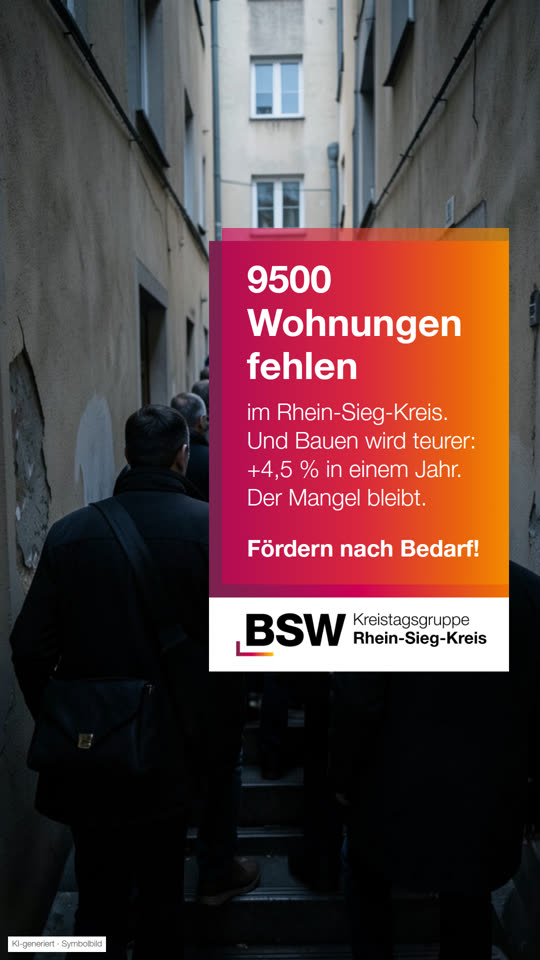 Rhein-Sieg-Kreis: 9500 Wohnungen fehlen – und Bauen wird immer teurer