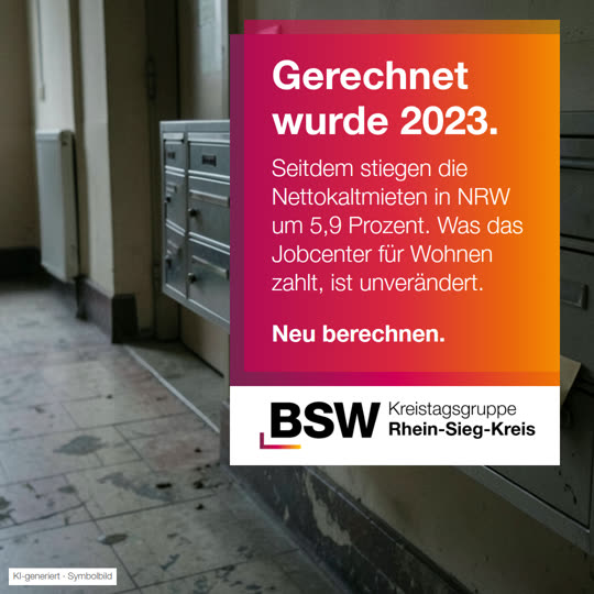 Rhein-Sieg-Kreis: Mietobergrenzen fürs Jobcenter seit 2023 unverändert