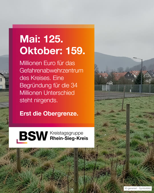 Gefahrenabwehrzentrum Rhein-Sieg: 125 Millionen im Mai, 159 Millionen im Oktober