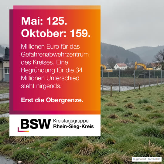 Gefahrenabwehrzentrum Rhein-Sieg: 125 Millionen im Mai, 159 Millionen im Oktober