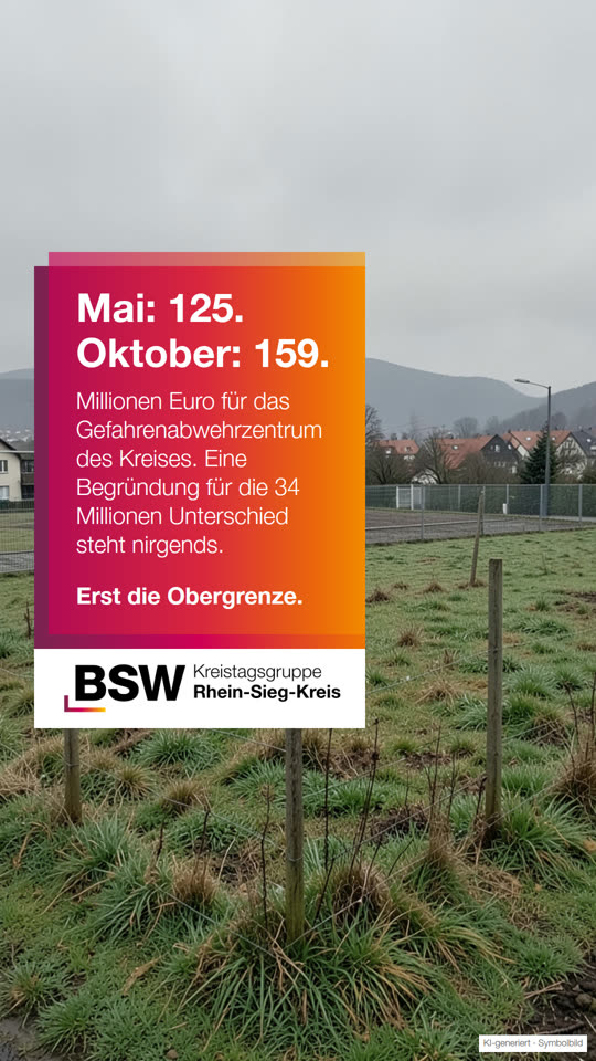 Gefahrenabwehrzentrum Rhein-Sieg: 125 Millionen im Mai, 159 Millionen im Oktober