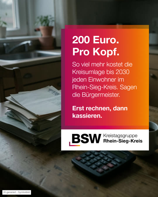 Rhein-Sieg-Kreis: 200 Euro mehr pro Kopf – was die Kreisumlage dich kostet