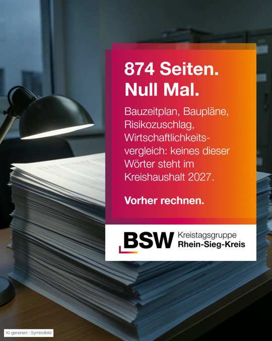 Haushalt Rhein-Sieg-Kreis 2027: 874 Seiten – und keine einzige Kostenberechnung