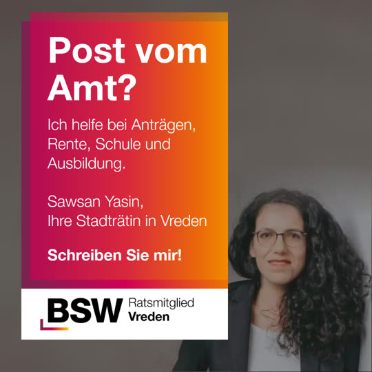Vreden: Hilfe bei Anträgen, Rente und Behördenpost – Sprechstunde mit Stadträtin Sawsan Yasin