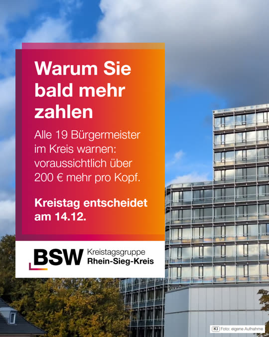 Rhein-Sieg-Kreis: Warum Sie bald mehr zahlen – Kreisumlage, Grundsteuer und der Haushalt 2027