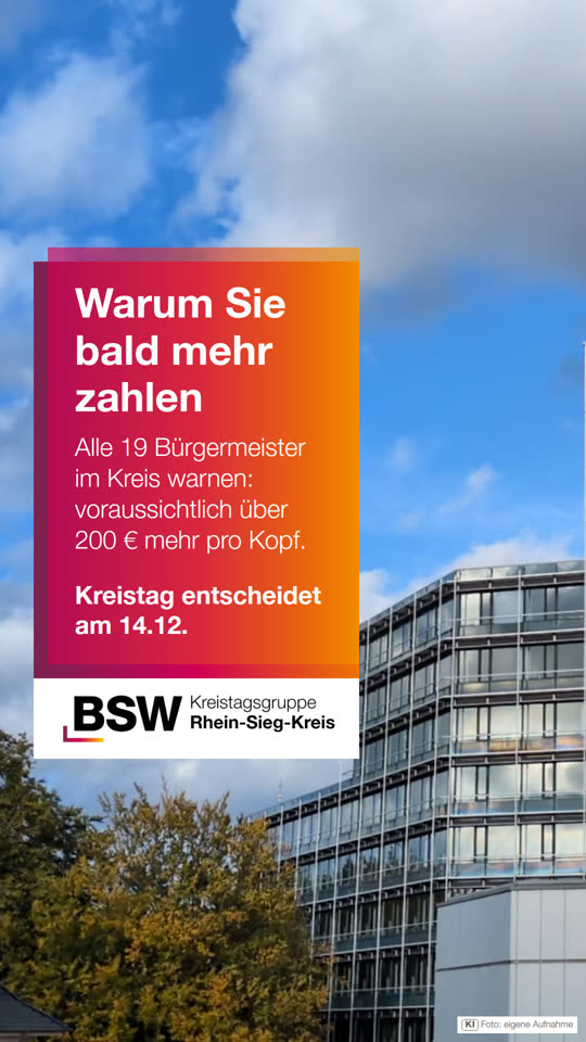 Rhein-Sieg-Kreis: Warum Sie bald mehr zahlen – Kreisumlage, Grundsteuer und der Haushalt 2027