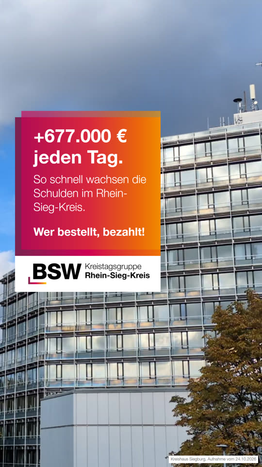 Rhein-Sieg-Kreis: 677.000 Euro neue Schulden – jeden Tag