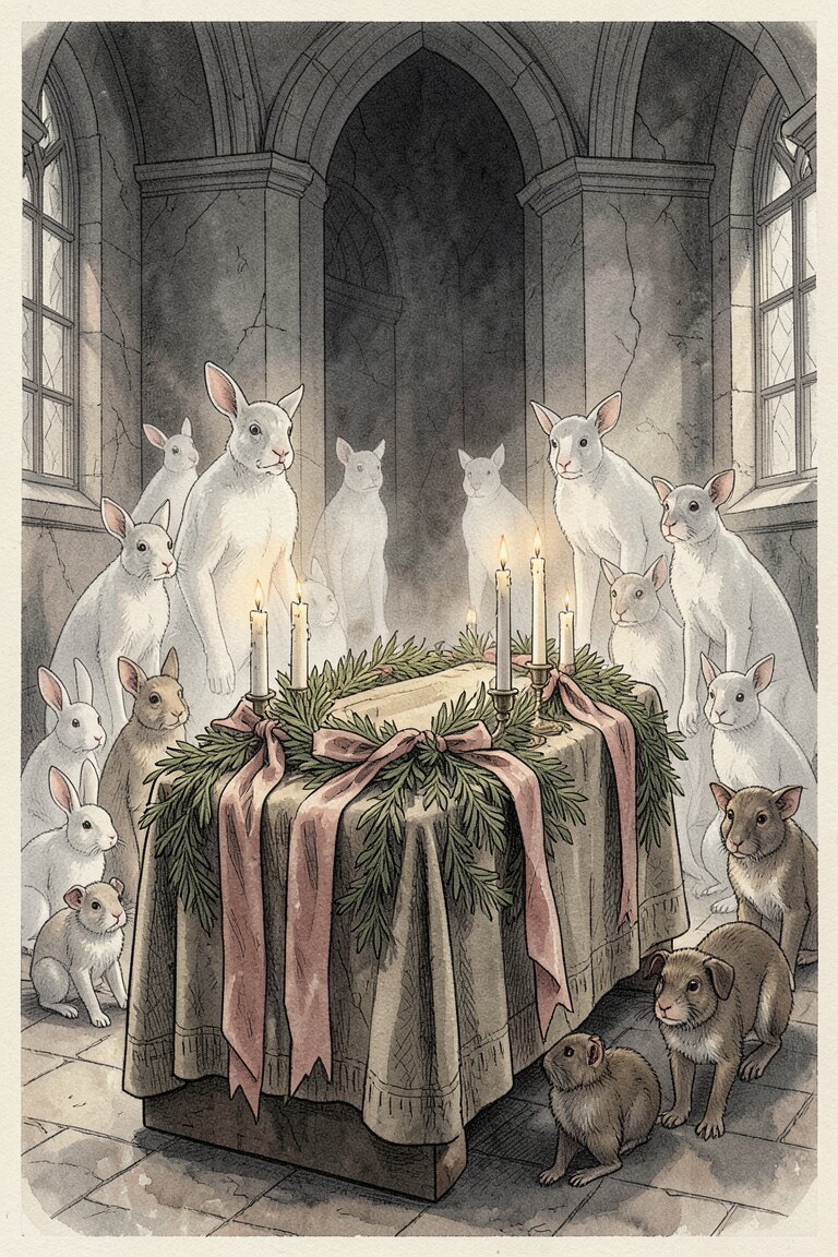 Die Totenfeier · Bild: KI