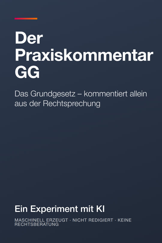 Titelbild: Der Praxiskommentar GG