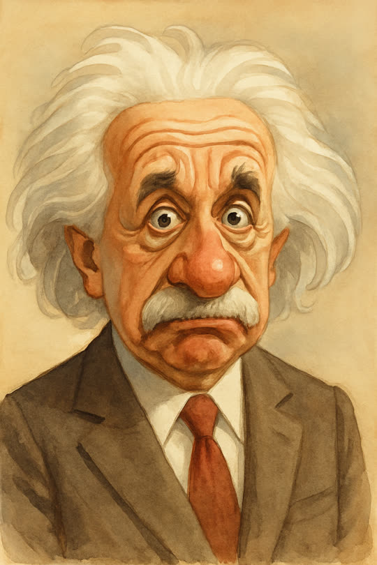Albert Einstein – Karikatur