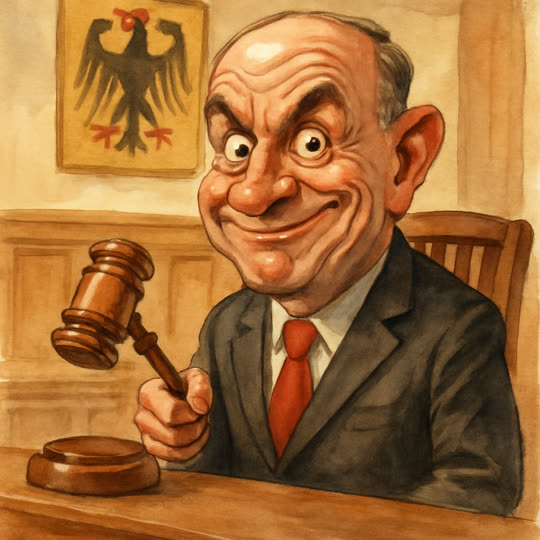 Der Richter – Karikatur