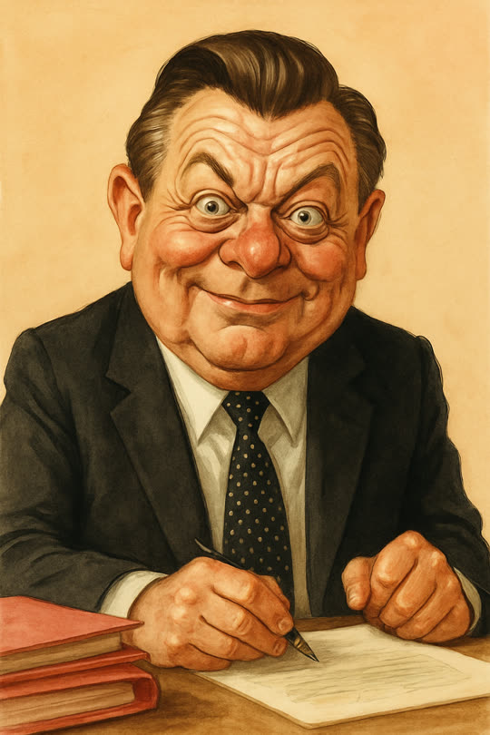 Franz-Josef Strauß – Karikatur
