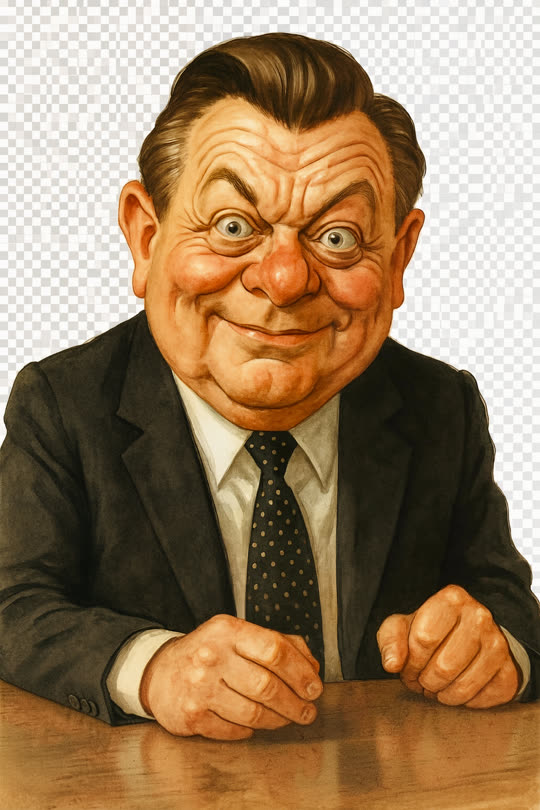 Franz-Josef Strauß – Karikatur