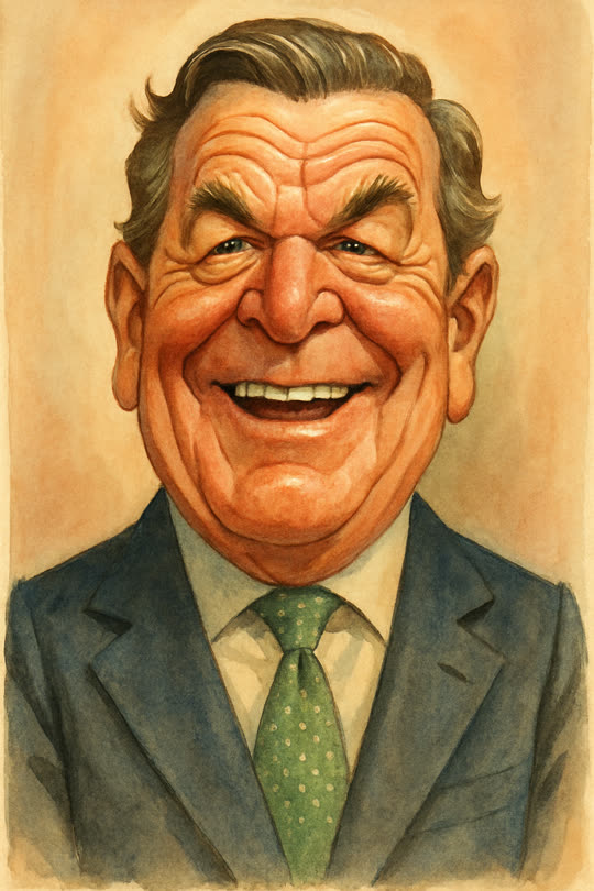 Gerhard Schröder – Karikatur