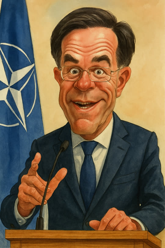 Mark Rutte – Karikatur