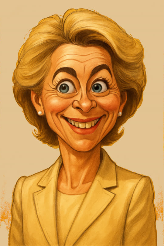 Ursula von der Leyen – Karikatur
